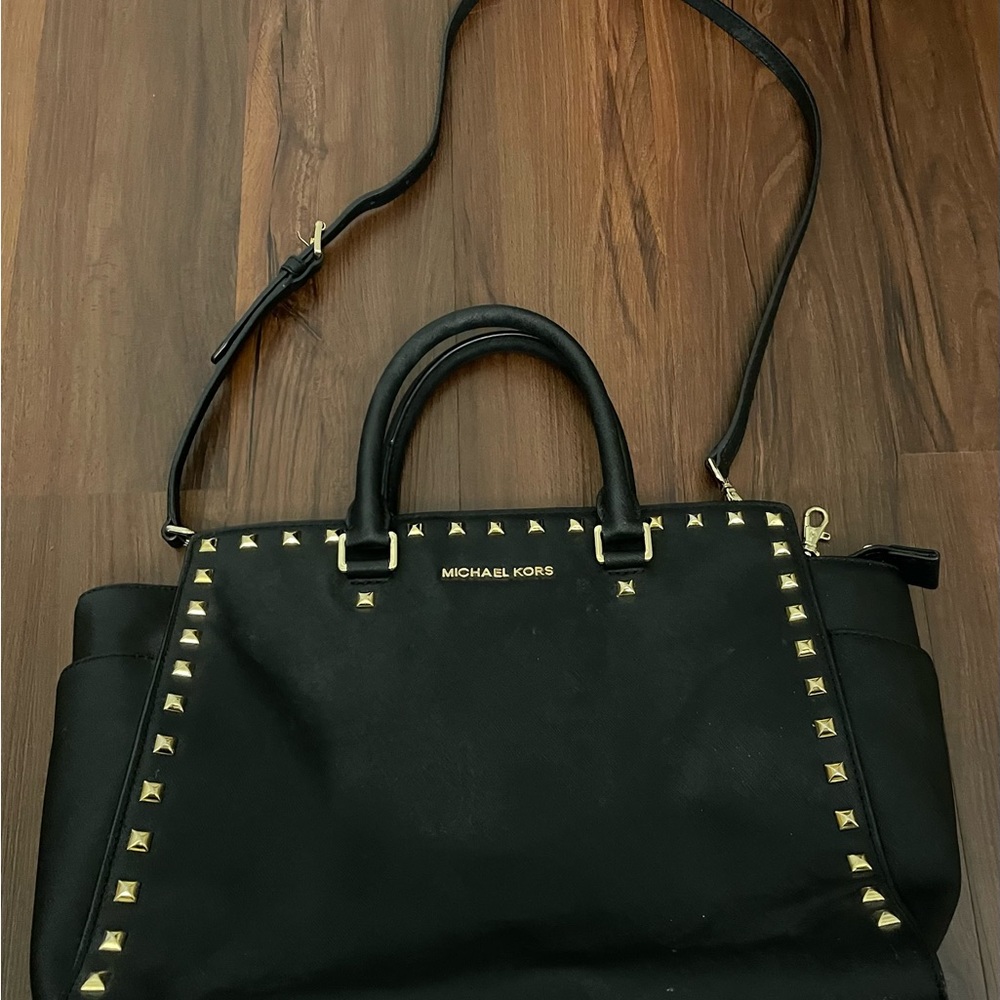 Michael Kors leather studded bag.